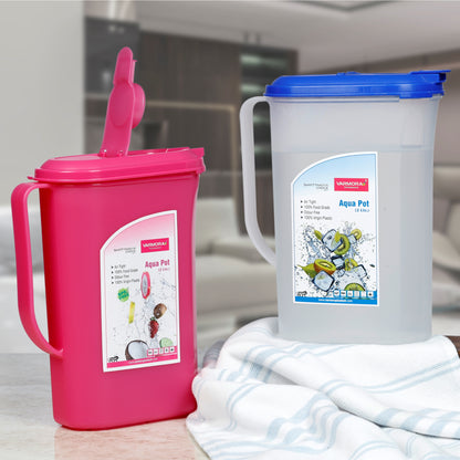 Varmora Aqua Pot - Water Storage Jug, 100% Virgin Plastic, Air Tight & BPA Free, Odour Free, Food Grade