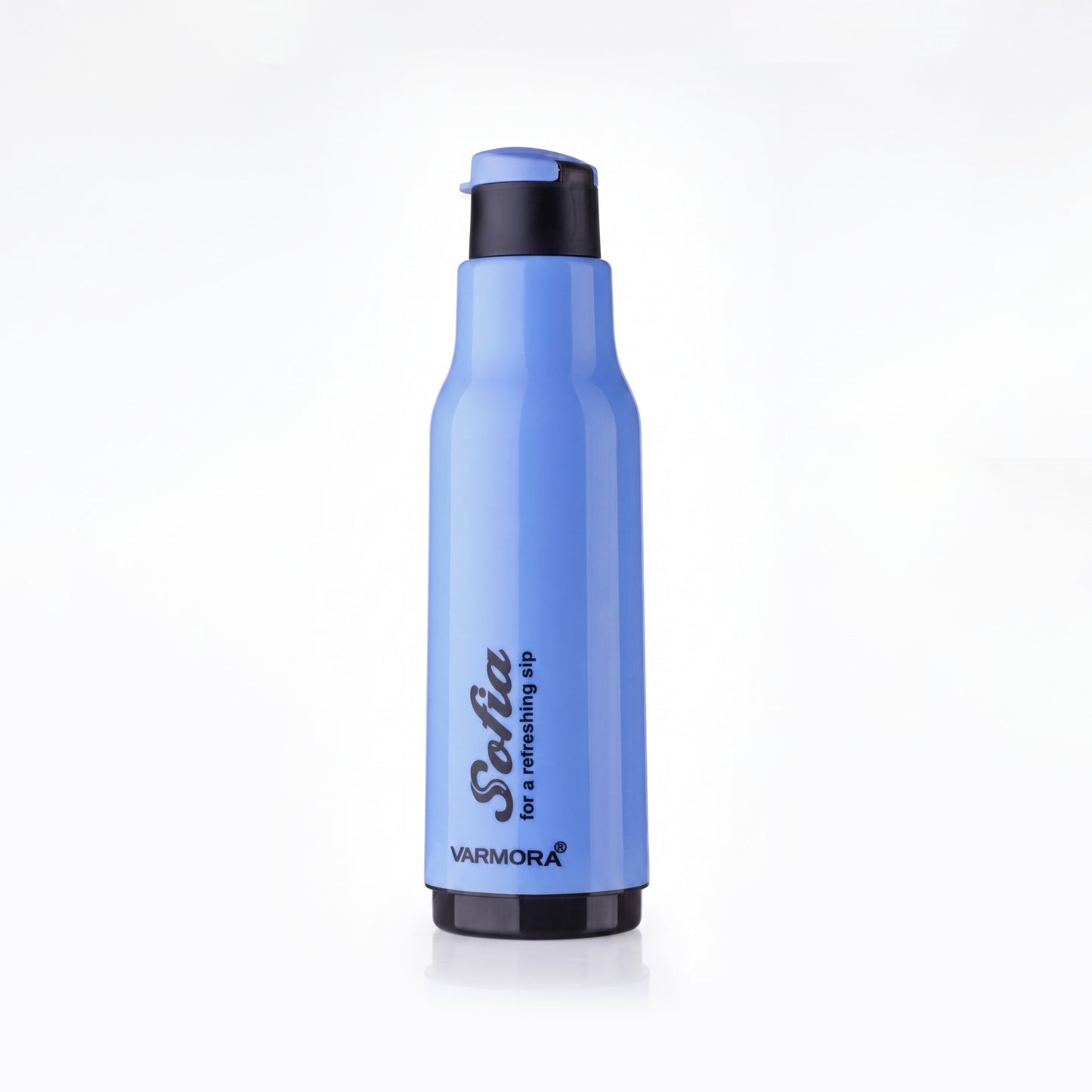 Varmora Sofia - Insulated Water Bottle, Plastic Inner, 100% Virgin Plastic, warm & Cold Compatible, BPA Free