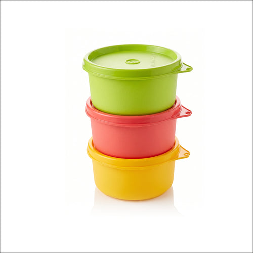 Varmora Magnum Bowl 230 ml - Set of 3, Small Plastic Containers, Air- Tight Lids, BPA-Free, Food-Grade Material