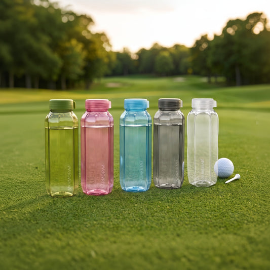Varmora Aqua Hexaware – Plastic Water Bottle, BPA Free, 100% Virgin Plastic, Leak Proof, 1 Litre.
