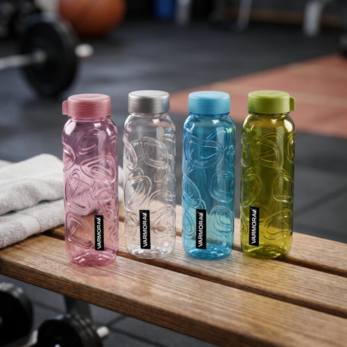Varmora Aqua Glory – Plastic Water Bottle, BPA Free, 100% Virgin Plastic, Leak Proof, Ideal for Daily Desk Hydration, 1 Litre.
