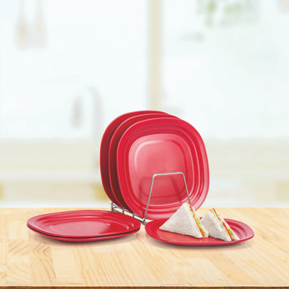 Varmora Side Plate - Set of 6, 100% Virgin Plastic, Unbreakable & Food Grade