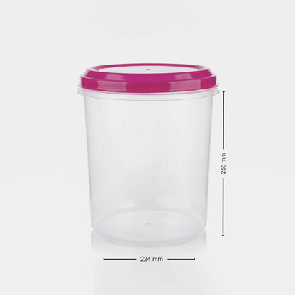 Varmora Glory - Set of 3(5,7,10 Ltr), Plastic Containers With Air-Tight Lid, For Storing Atta, Flour & Rice, Transparent Design, BPA Free 100% Food-Grade Plastic