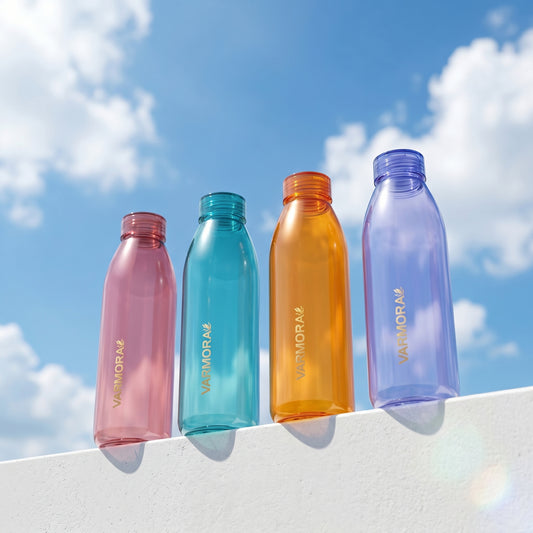 Varmora Aqua Falcon - 850 ml Fridge Water Bottle, Food Grade Plastic, Odor Free & Leakproof, Translucent