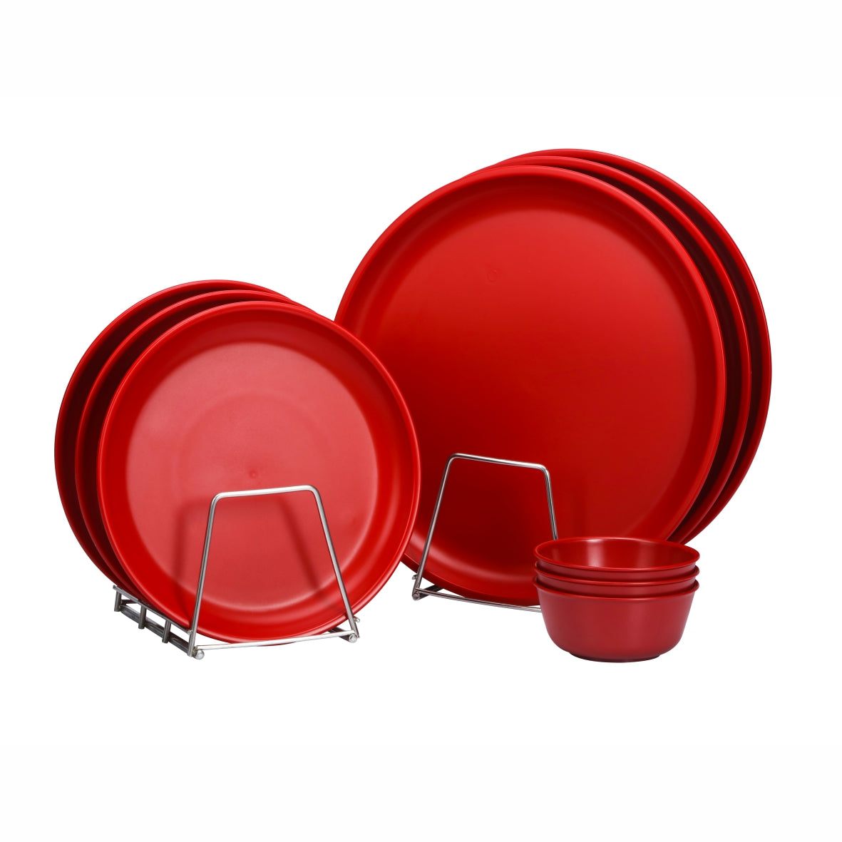 Varmora Dinner Set - 9 Pcs Set with Dinner Plates, Quarter Plates & Bowls, 100% Virgin Plastic
