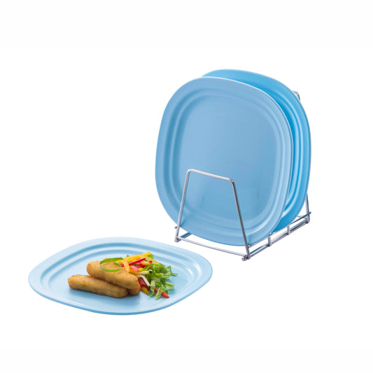 Varmora Side Plate - Set of 3, 100% Virgin Plastic, Unbreakable & Food Grade