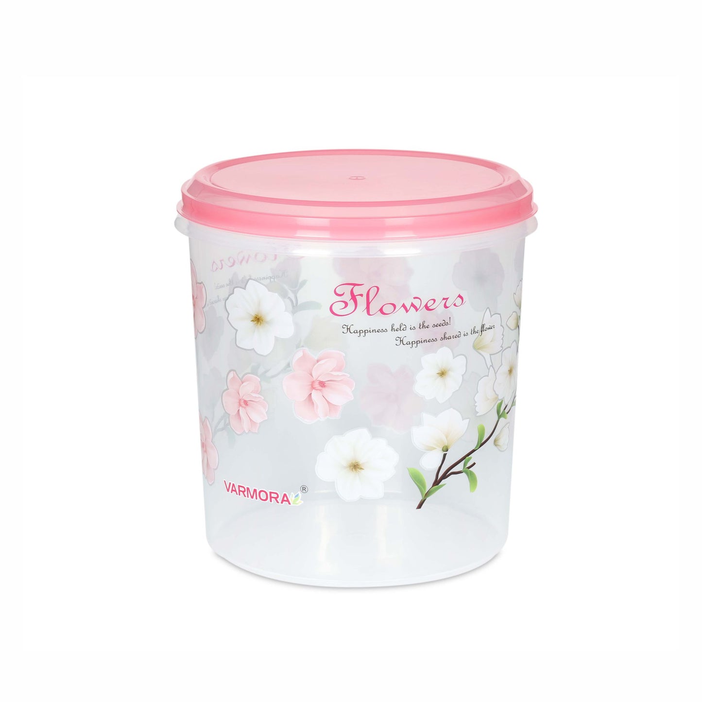 Varmora Mega Glory Round Set Flower - Set of 3, Air-Tight Lid, Transparent, BPA-Free Food-Grade Plastic