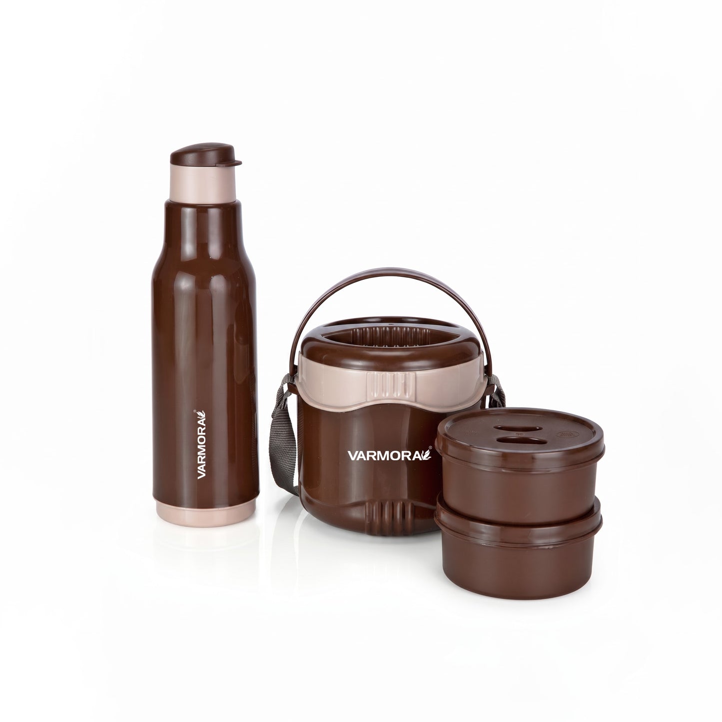Varmora Bento Lunch 2 + Sofia 600 - Leak-Proof Container, Insulated Outer, 100% Food Grade