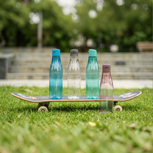 Varmora Aqua Ocean – Plastic Water Bottle, BPA Free, 100% Virgin Plastic, Leak Proof, Ideal for Daily Desk Hydration, 1 Litre.