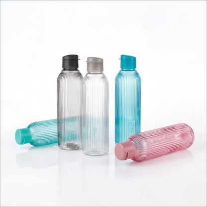 Varmora Aqua Ridge – Plastic Water Bottle, BPA Free, 100% Virgin Plastic, Leak Proof, Ideal for Daily Desk Hydration, 1 Litre.