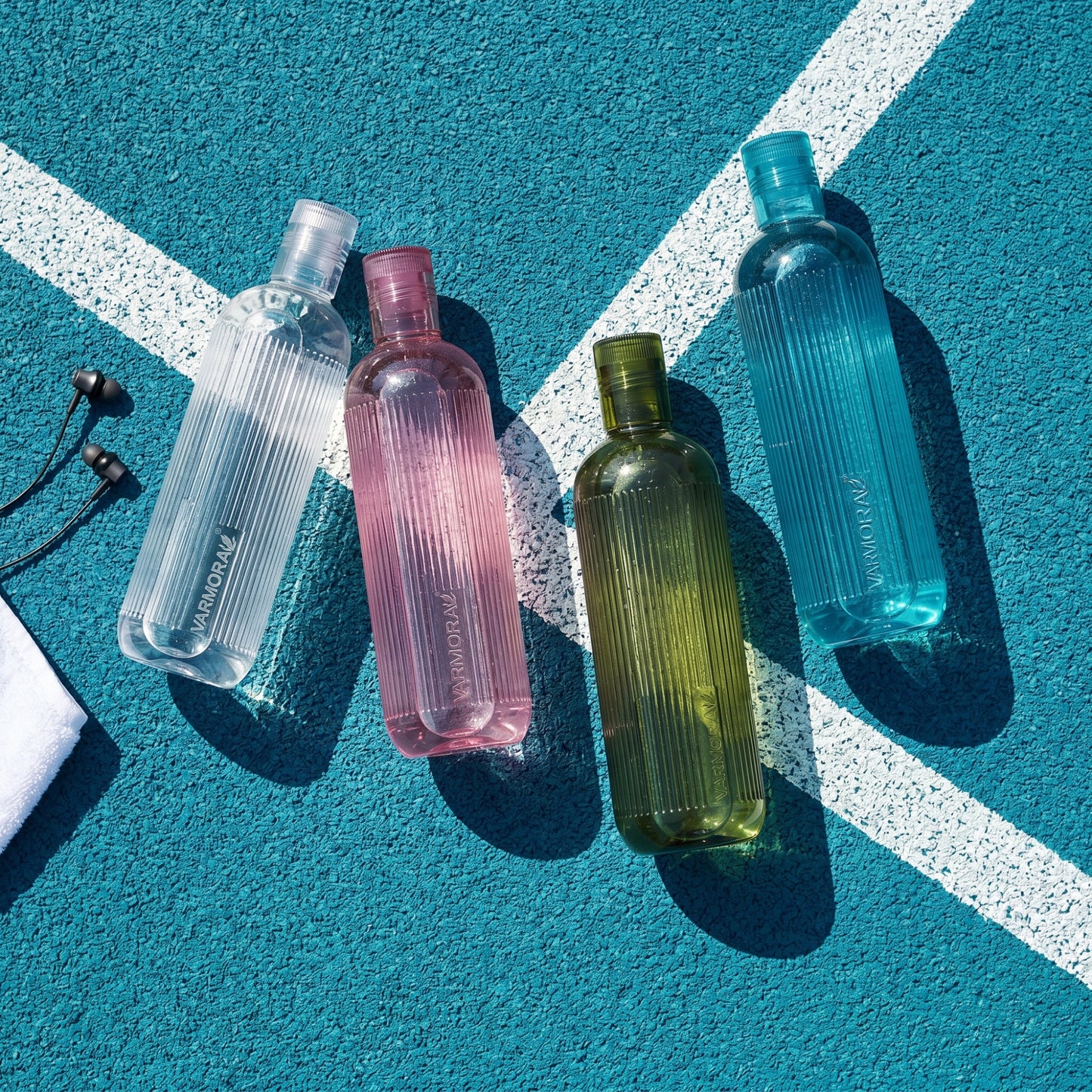 Varmora Aqua Puroline – Plastic Water Bottle, BPA Free, 100% Virgin Plastic, Leak Proof, Ideal for Daily Desk Hydration, 1 Litre.