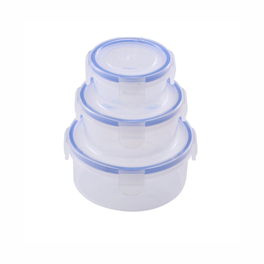 Varmora Clampit Full Set - 3 Pcs Airtight Storage Container Set with Locking Clips, 100% Virgin Plastic, Food Grade & Leak Proof