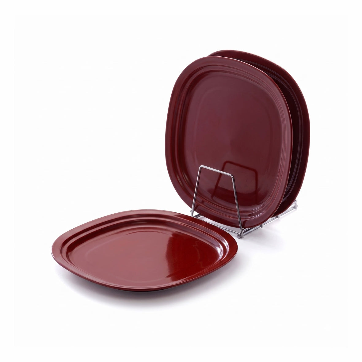 Varmora Dinner Plate - Set of 3, 100% Virgin Plastic, Unbreakable & Food Grade