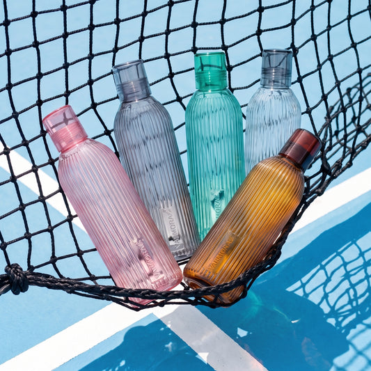 Varmora Aqua Hydroline – Plastic Water Bottle, BPA Free, 100% Virgin Plastic, Leak Proof, 1 Litre.