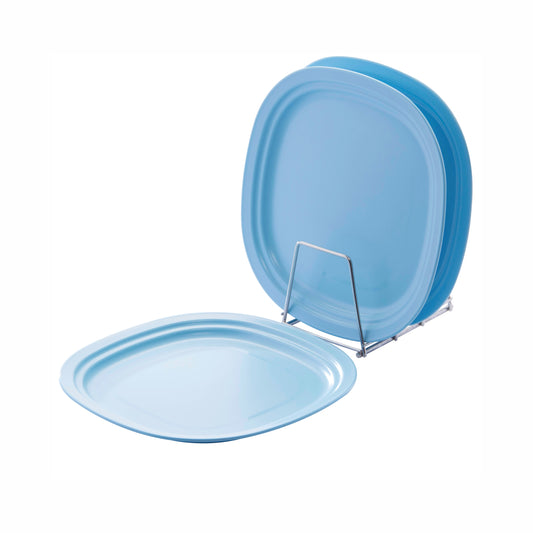 Varmora Dinner Plate - Set of 3, 100% Virgin Plastic, Unbreakable & Food Grade
