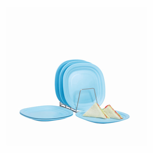 Varmora Side Plate - Set of 6, 100% Virgin Plastic, Unbreakable & Food Grade