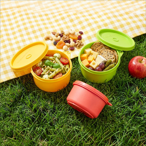 Varmora Magnum Bowl 230 ml - Set of 3, Small Plastic Containers, Air- Tight Lids, BPA-Free, Food-Grade Material