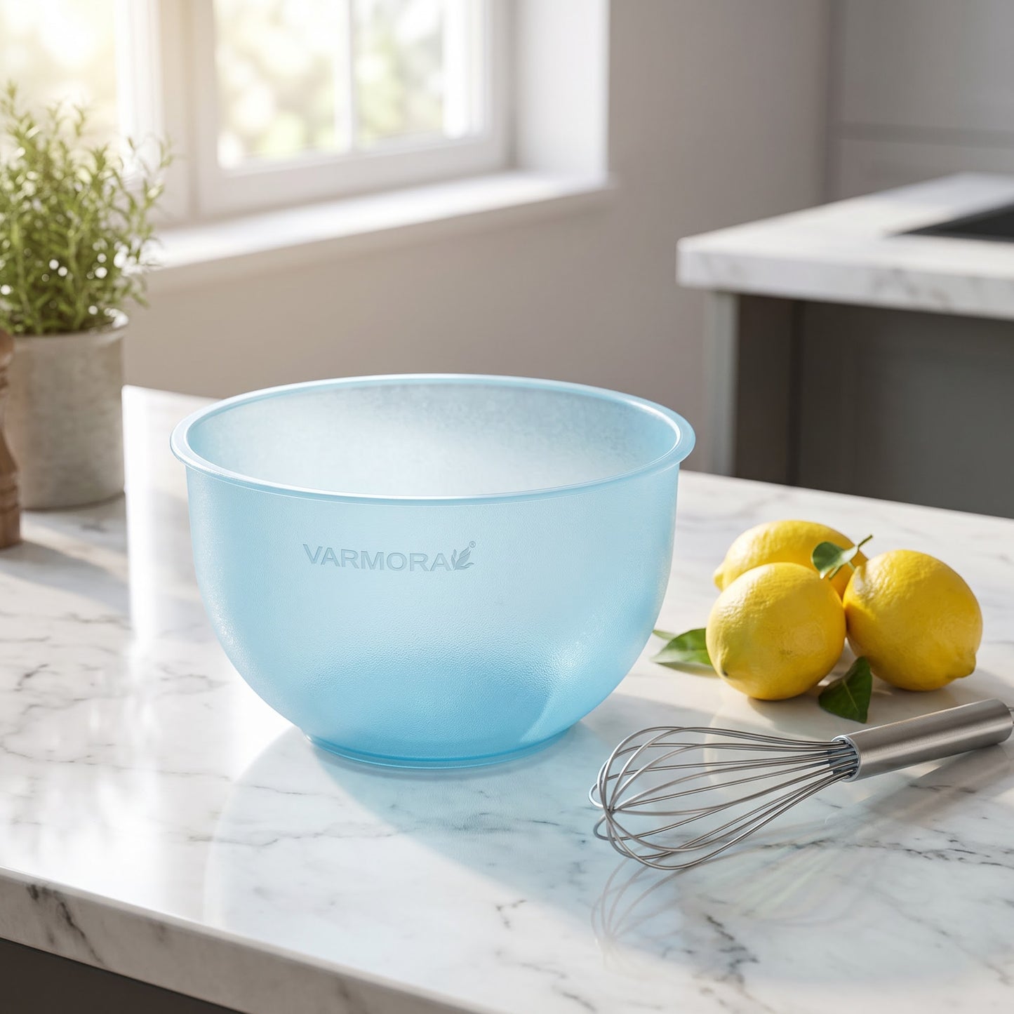 Varmora Plastic Mixing Bowl - FDA Approved & BPA Free, Multi-Purpose Bowl, Microwave Friendly
