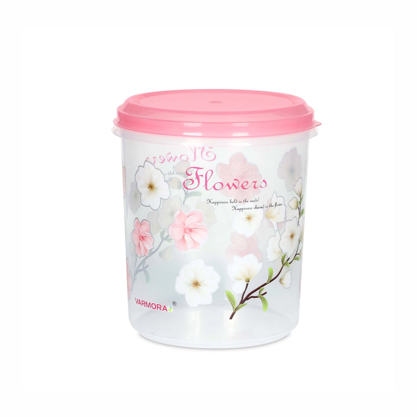 Varmora Mega Glory Round Set Flower - Set of 3, Air-Tight Lid, Transparent, BPA-Free Food-Grade Plastic