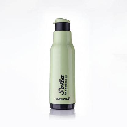 Varmora Sofia - Insulated Water Bottle, Plastic Inner, 100% Virgin Plastic, warm & Cold Compatible, BPA Free