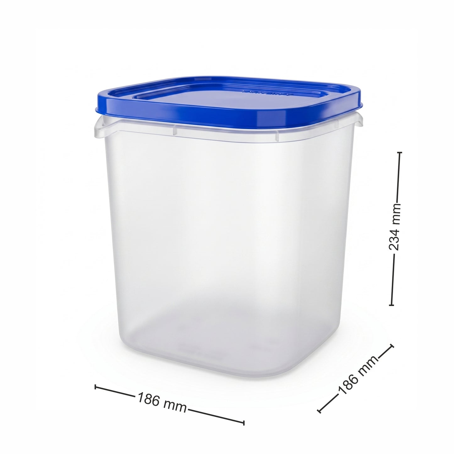Varmora Glory Square Container – Air-Tight Lid, Transparent, Space-Efficient, 100% Food-Grade Plastic (5 Ltr / 7 Ltr / 10 Ltr)