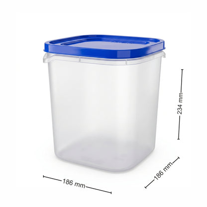 Varmora Glory Square Container – Air-Tight Lid, Transparent, Space-Efficient, 100% Food-Grade Plastic (5 Ltr / 7 Ltr / 10 Ltr)