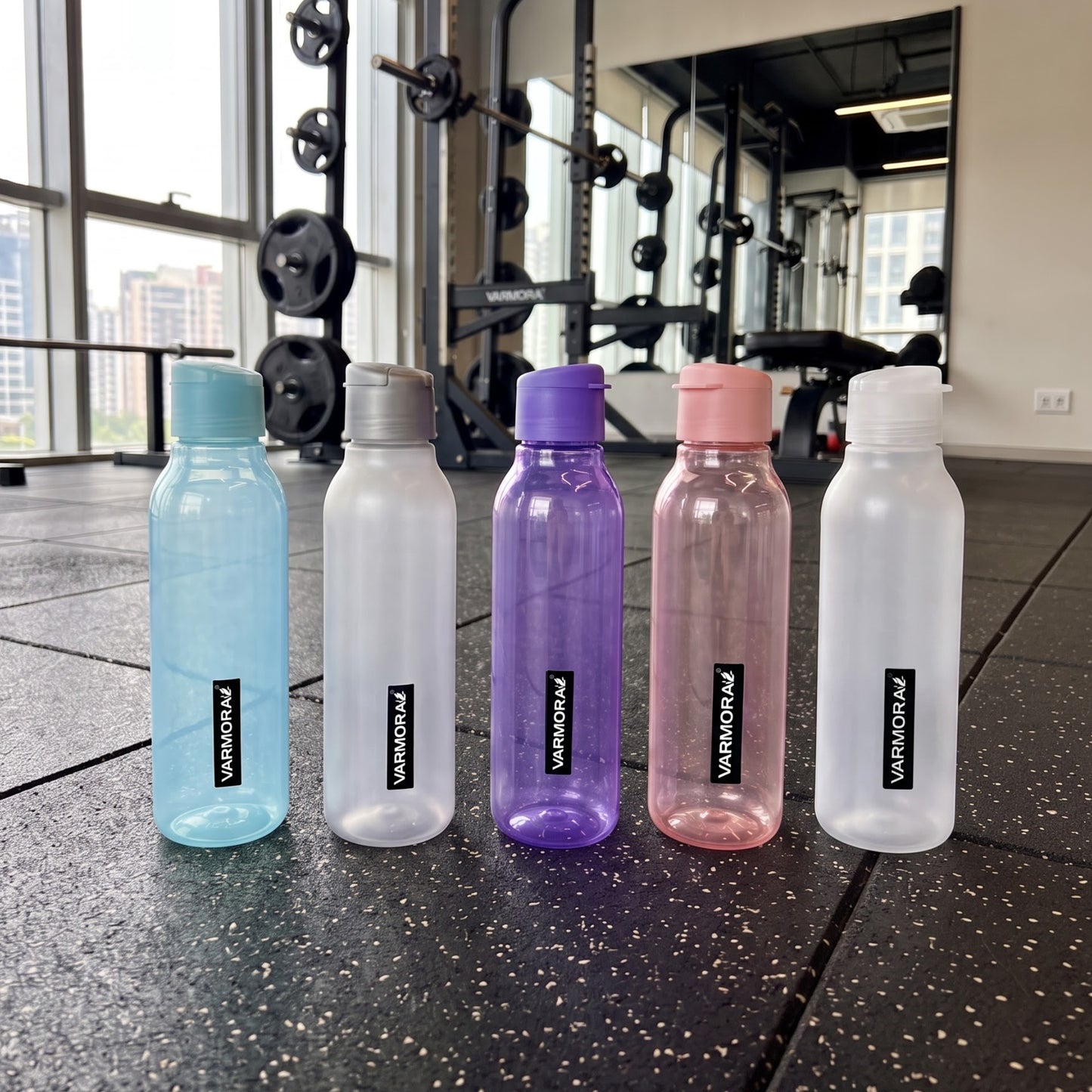 Varmora Aqua Oxy – Plastic Water Bottle, BPA Free, 100% Virgin Plastic, Leak Proof, Ideal for Daily Desk Hydration, 1 Litre.
