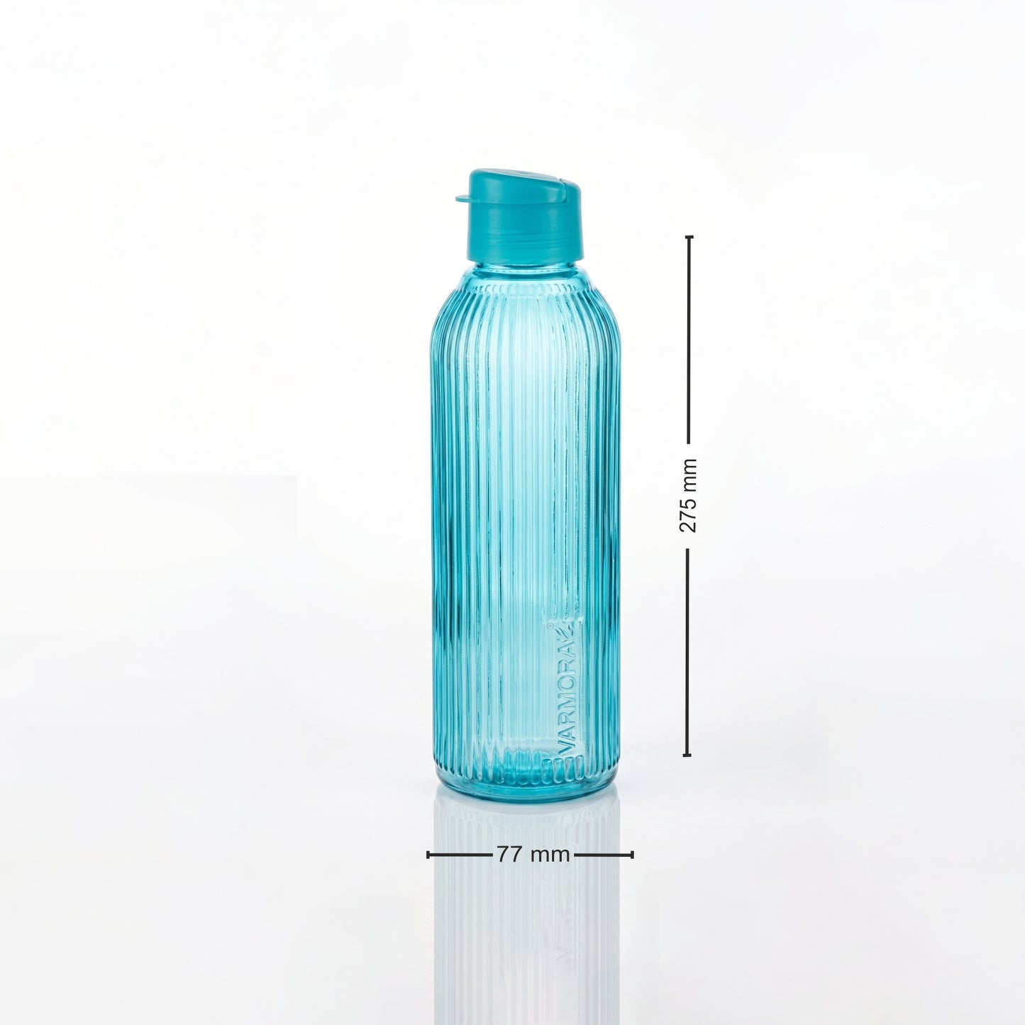 Varmora Aqua Ridge – Plastic Water Bottle, BPA Free, 100% Virgin Plastic, Leak Proof, Ideal for Daily Desk Hydration, 1 Litre.