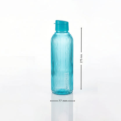 Varmora Aqua Ridge – Plastic Water Bottle, BPA Free, 100% Virgin Plastic, Leak Proof, Ideal for Daily Desk Hydration, 1 Litre.