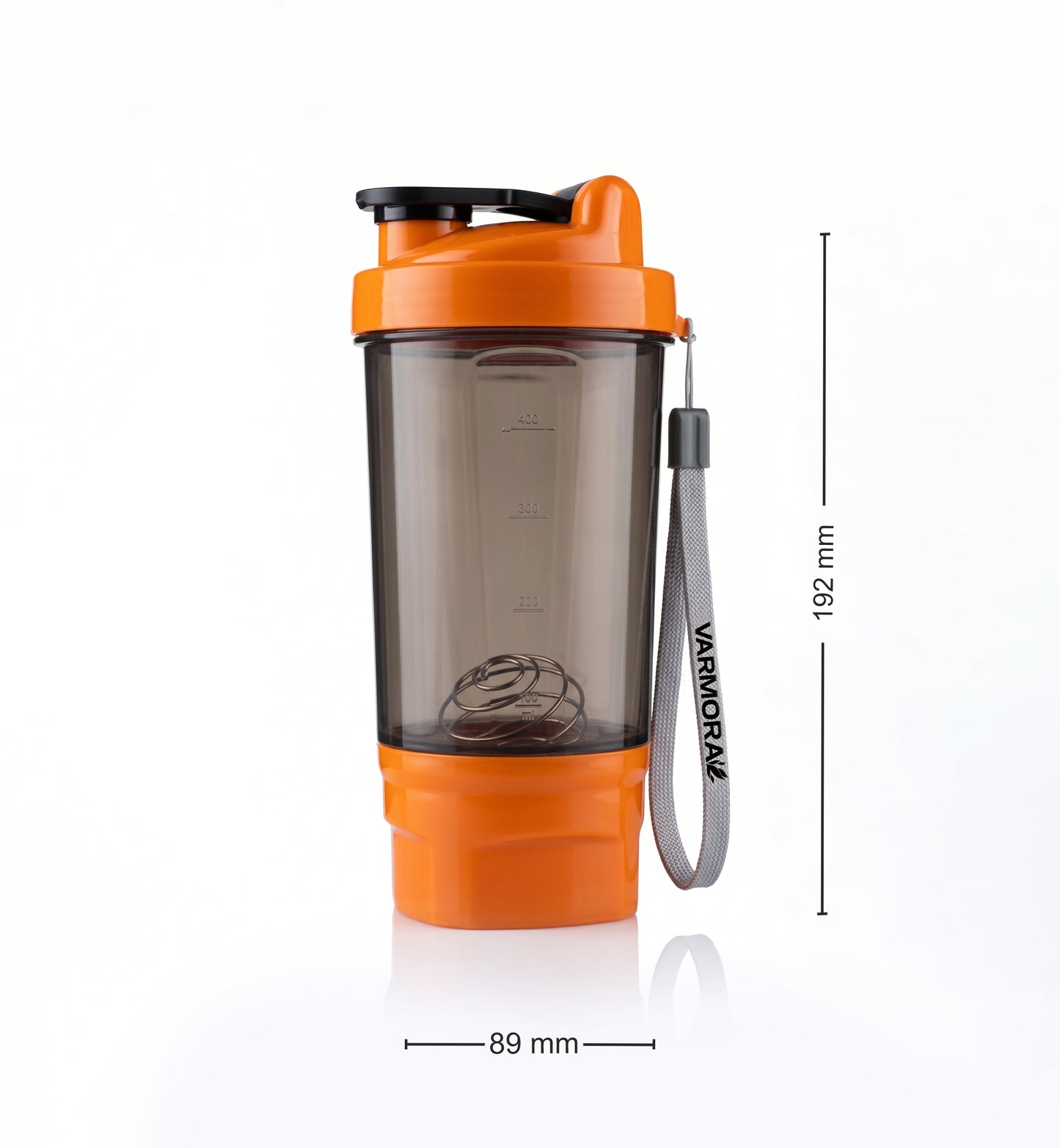 Varmora Protein Shaker For Gym - BPA Free, Food Grade Plastic, Stainless Steel Blender, 575 ml