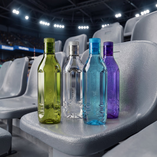 Varmora Aqua Lagoon – Plastic Water Bottle, BPA Free, 100% Virgin Plastic, Leak Proof, Crystal Clarity, 1 Litre.
