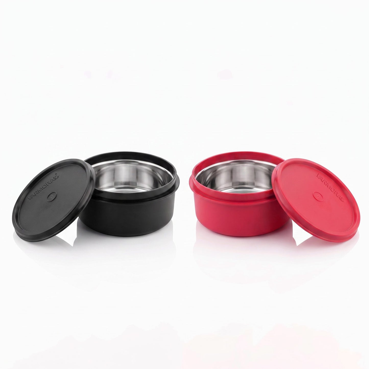 Varmora SS Magnum Round - Plastic Container With Airtight Lid, Stainless Steel Interior, Food-Grade Material