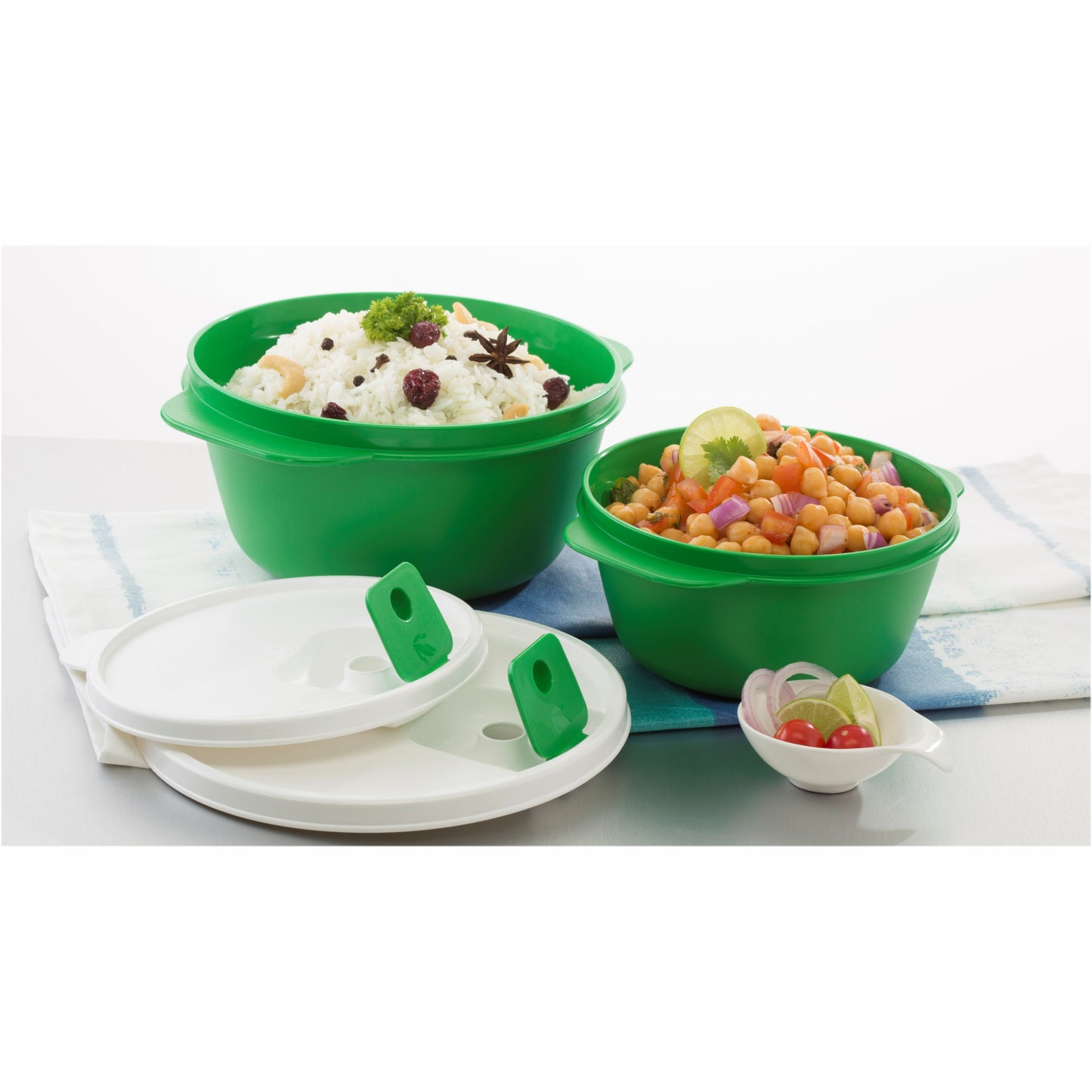 Varmora Microwave Delight - Insulated Casserole Set with Steam Vent Lid, 100% Virgin Plastic, Microwave Safe