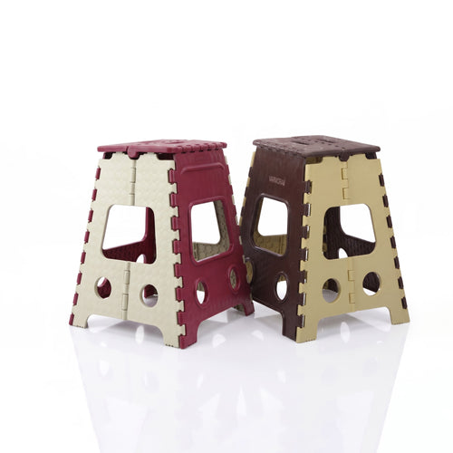 Varmora Folding Stool Big, Lightweight & Portable, Ergonomic Handle, Sturdy Design