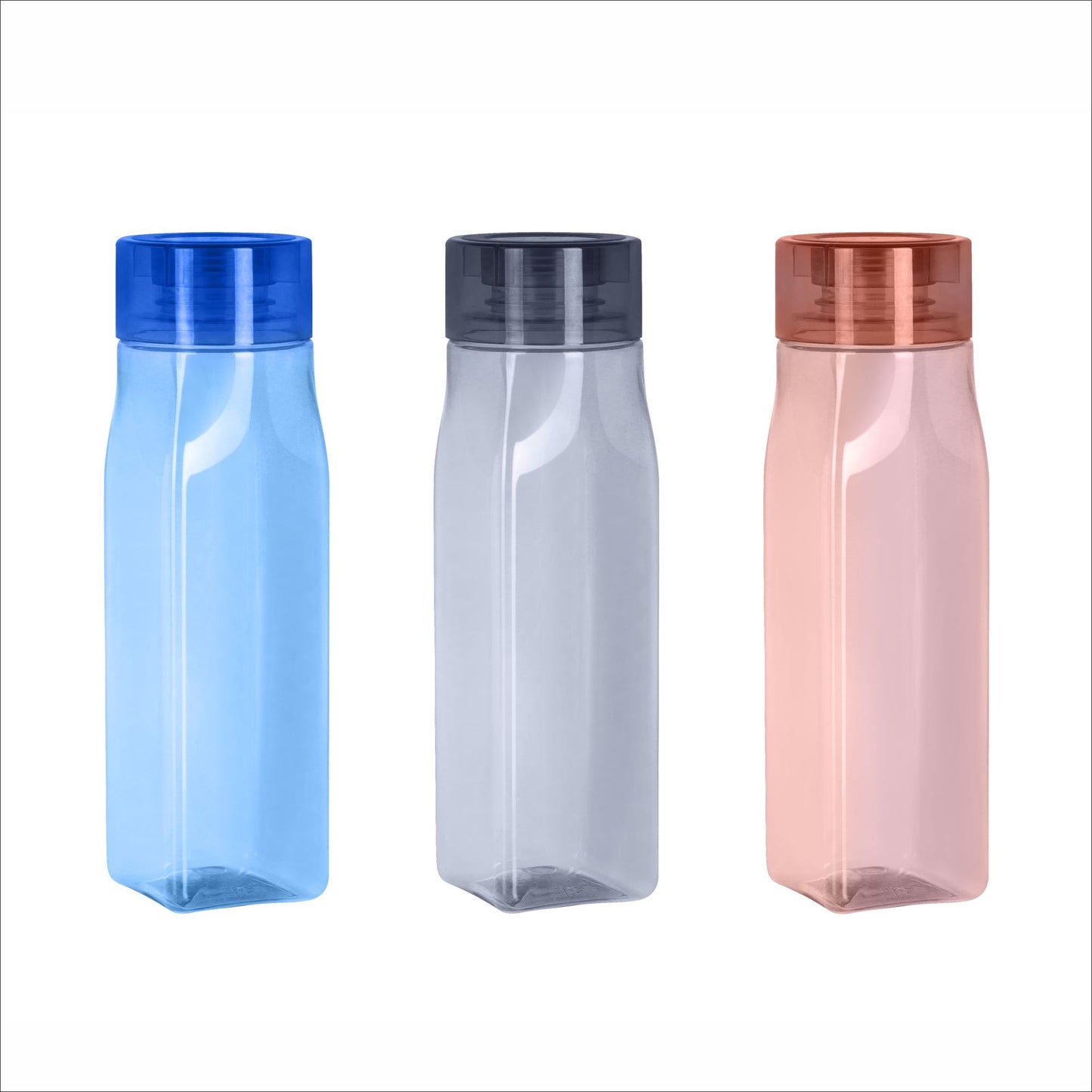 Varmora Aqua Cool Fresh - Transparent Plastic Water Bottle, BPA-Free & Food-Grade Plastic