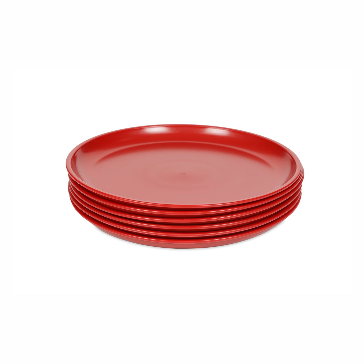 Varmora Round Dinner Plate - Set of 6, 100% Virgin Plastic, Unbreakable & Food Grade