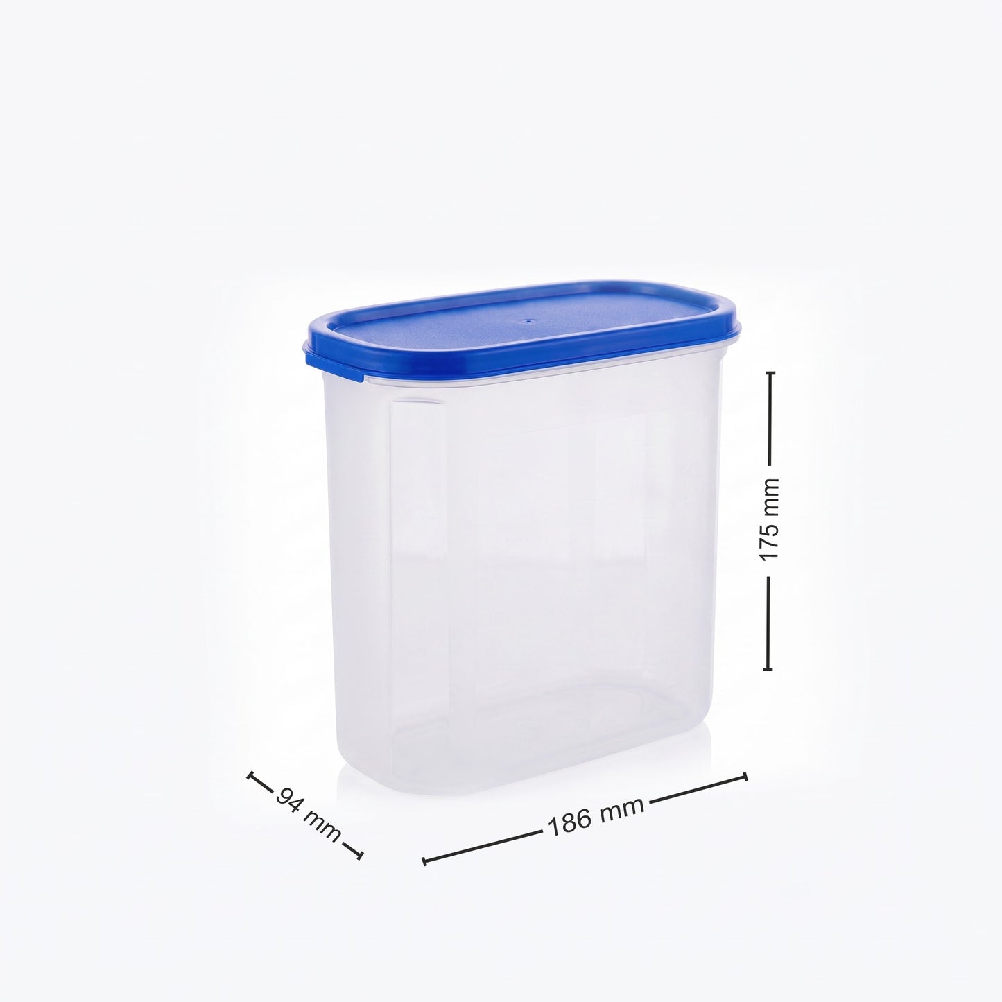 Varmora Magnum Oval Container - Large Plastic Containers With Air-Tight Lid, For Storing Atta, Flour & Rice, BPA-Free, 500 ML, 1200 ML, 1800 ML, 2400 ML