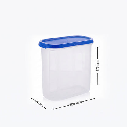 Varmora Magnum Oval Container - Large Plastic Containers With Air-Tight Lid, For Storing Atta, Flour & Rice, BPA-Free, 500 ML, 1200 ML, 1800 ML, 2400 ML