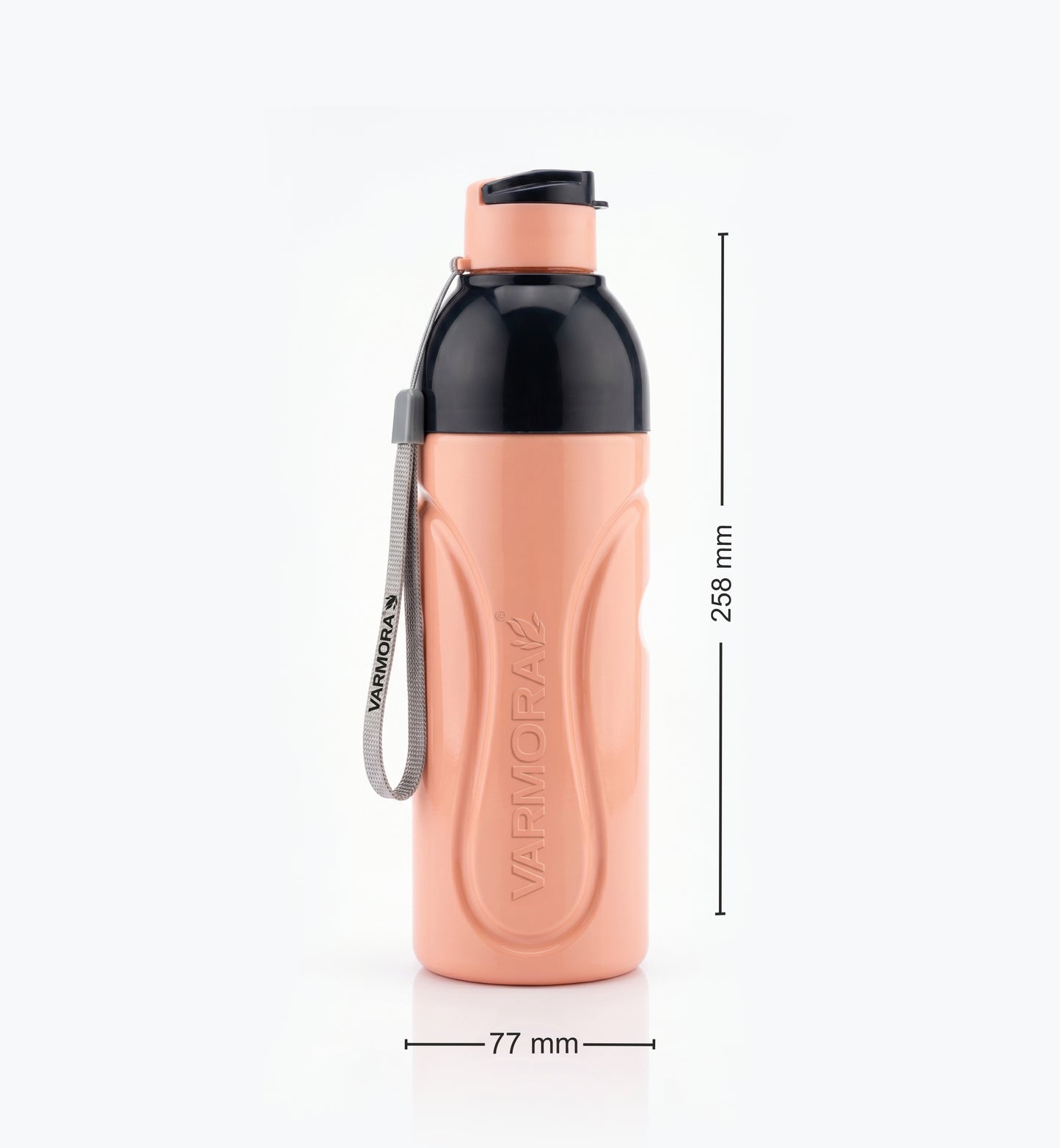 Varmora Ares - Insulated Water Bottle, Plastic Inner, 100% Virgin Plastic, warm & Cold Compatible, BPA Free