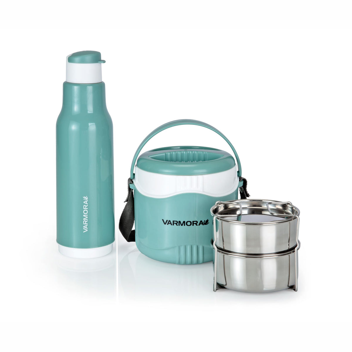 Varmora Orbit Lunch 2 + Sofia 600 - Leak-Proof Container, Insulated Outer, 100% Food Grade