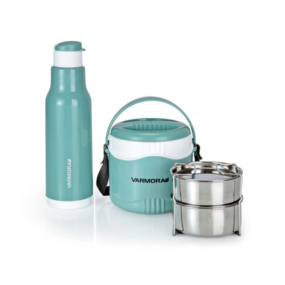 Varmora Orbit Lunch 2 + Sofia 600 - Leak-Proof Container, Insulated Outer, 100% Food Grade