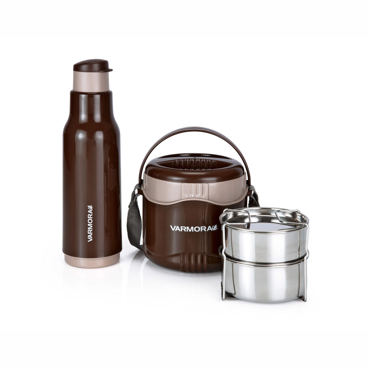 Varmora Orbit Lunch 2 + Sofia 600 - Leak-Proof Container, Insulated Outer, 100% Food Grade