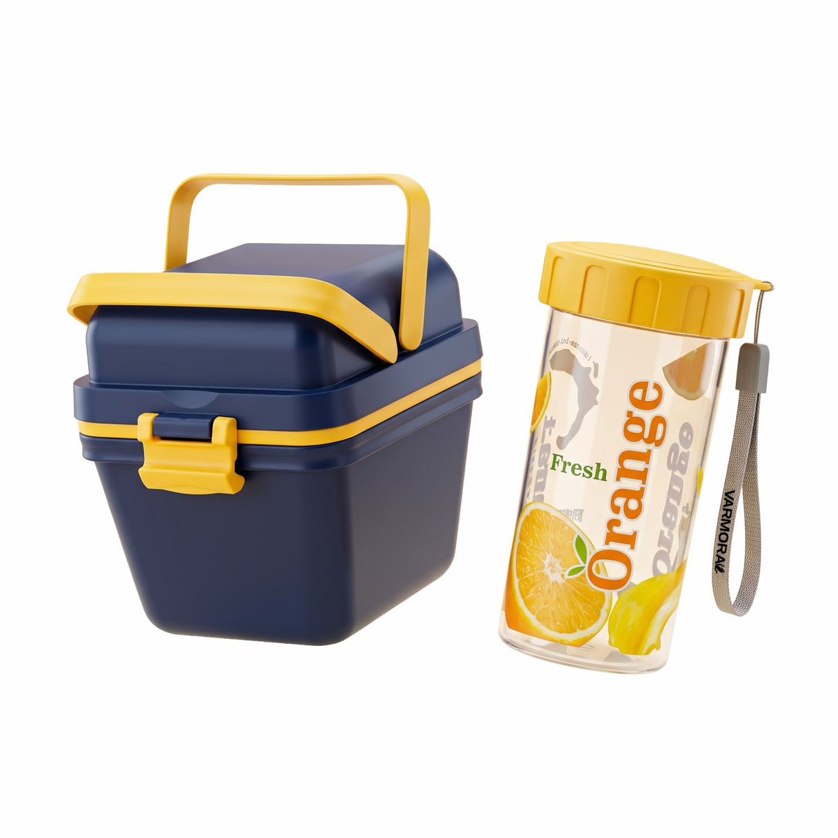 Varmora Rock Lunch & Sparkle Buddy 350 ml - Leak Proof Container, Insulated Outer, 100% Food Grade