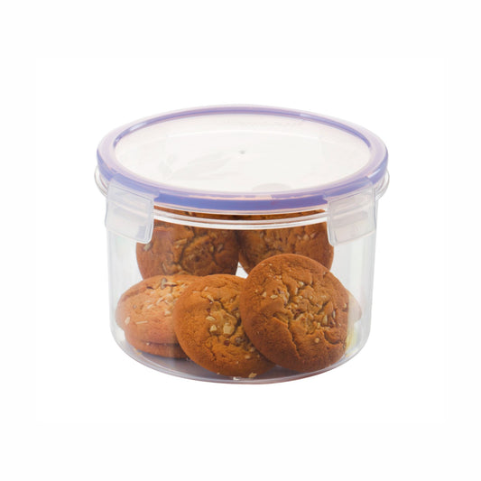 Varmora Clamp It Round PC- Airtight Storage Container with Locking Clips, 100% Virgin Plastic, Food Grade & Leak Proof