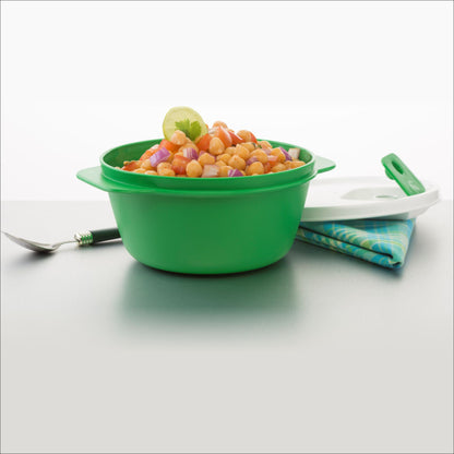 Varmora Microwave Delight 1000 Ml - Insulated Casserole Set with Steam Vent Lid, 100% Virgin Plastic, Microwave Safe