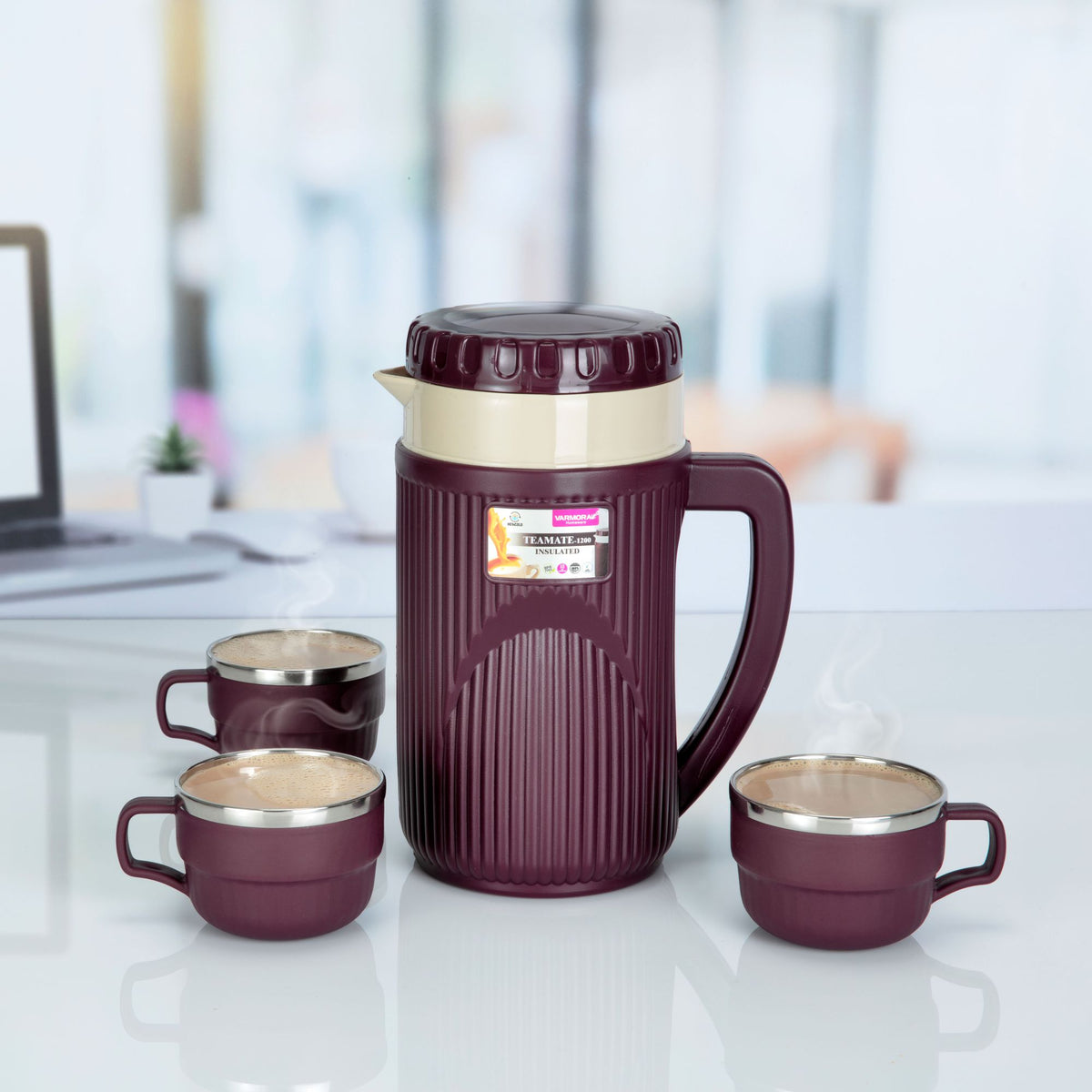 Varmora Tea Mate 1200 ml + Small Cup 3 Pcs