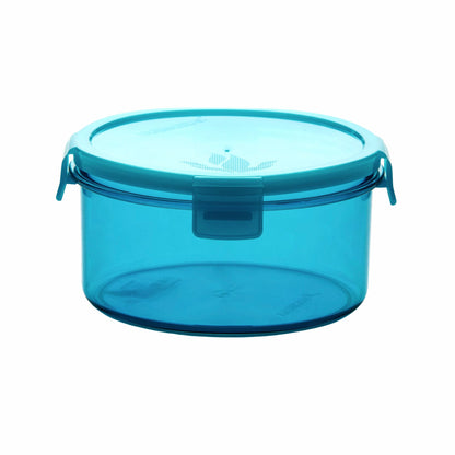 Varmora Clamp It Round PC- Airtight Storage Container with Locking Clips, 100% Virgin Plastic, Food Grade & Leak Proof
