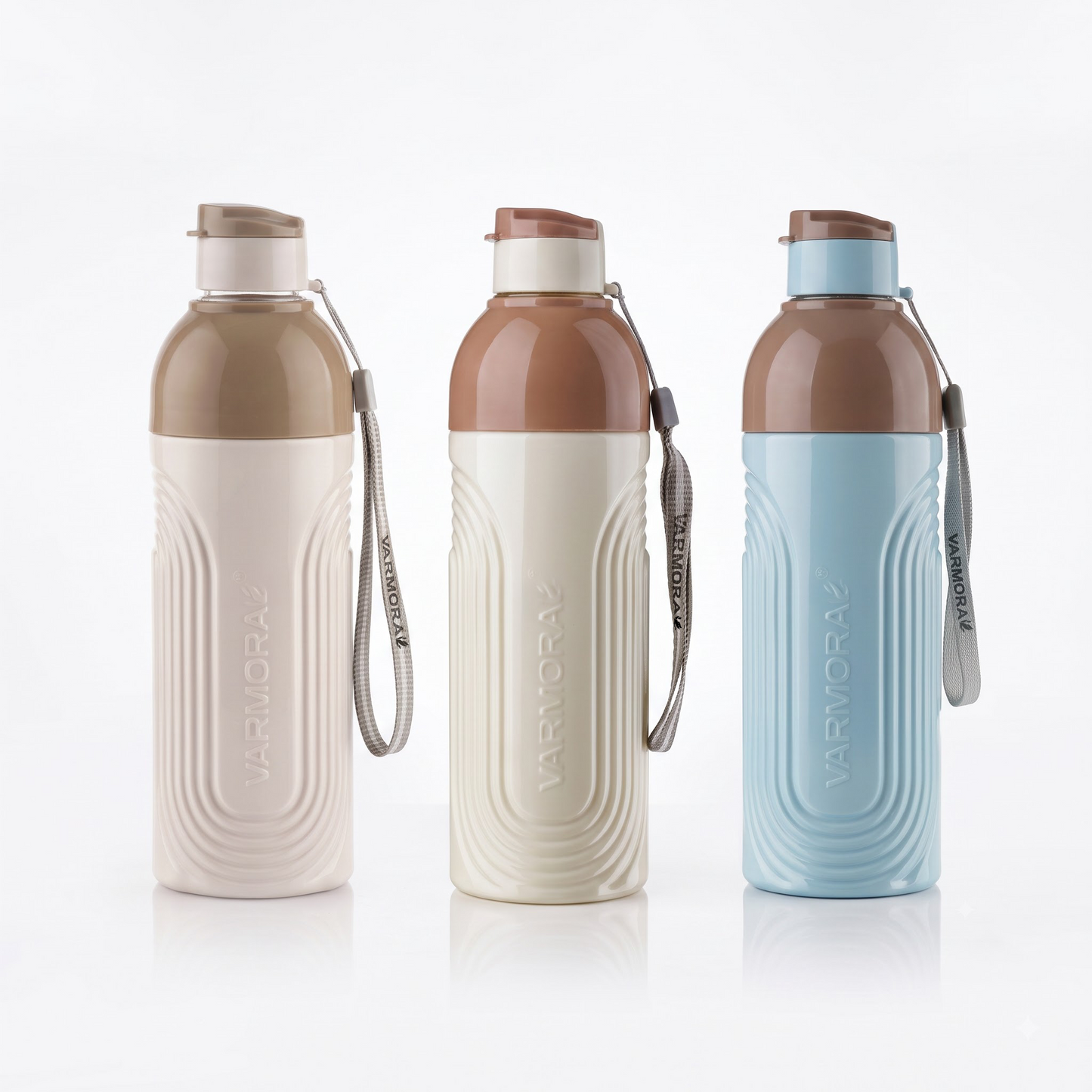 Varmora Bruce - Insulated Water Bottle, Plastic Inner, 100% Virgin Plastic, warm & Cold Compatible, BPA Free