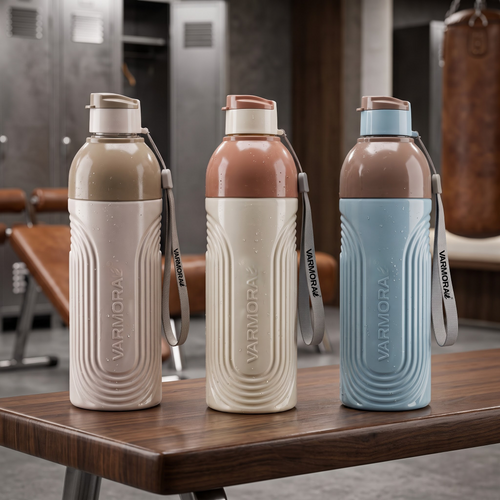Varmora Bruce - Insulated Water Bottle, Plastic Inner, 100% Virgin Plastic, warm & Cold Compatible, BPA Free
