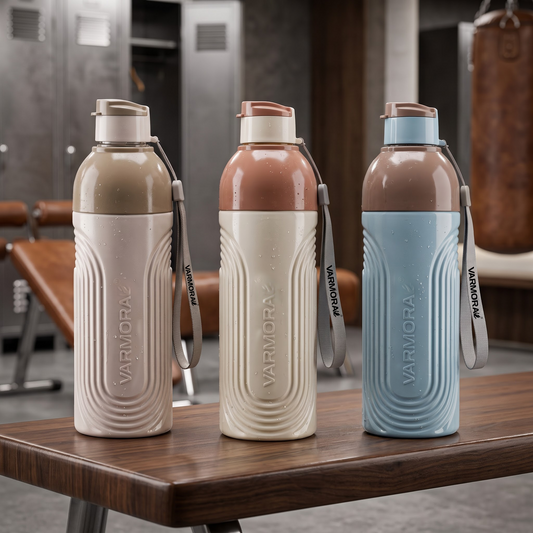 Varmora Bruce - Insulated Water Bottle, Plastic Inner, 100% Virgin Plastic, warm & Cold Compatible, BPA Free